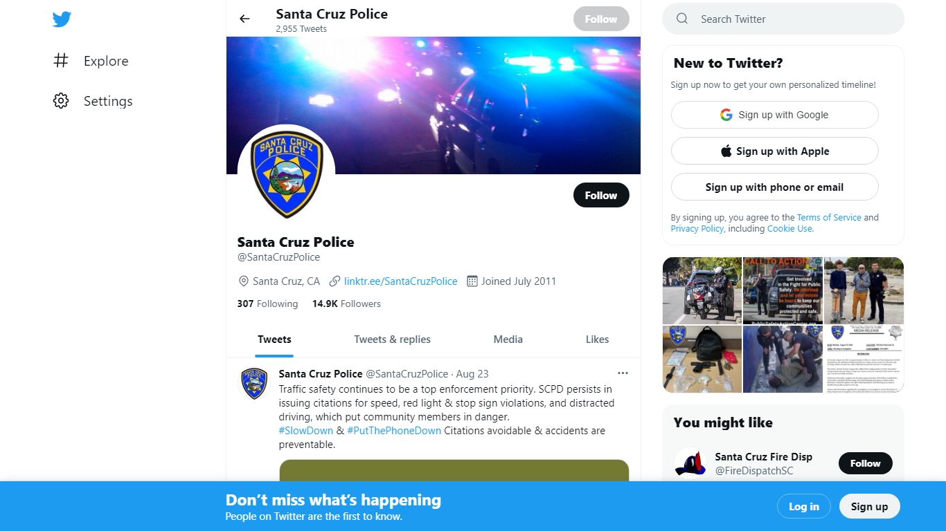 Santa Cruz Police (@SantaCruzPolice) / Twitter