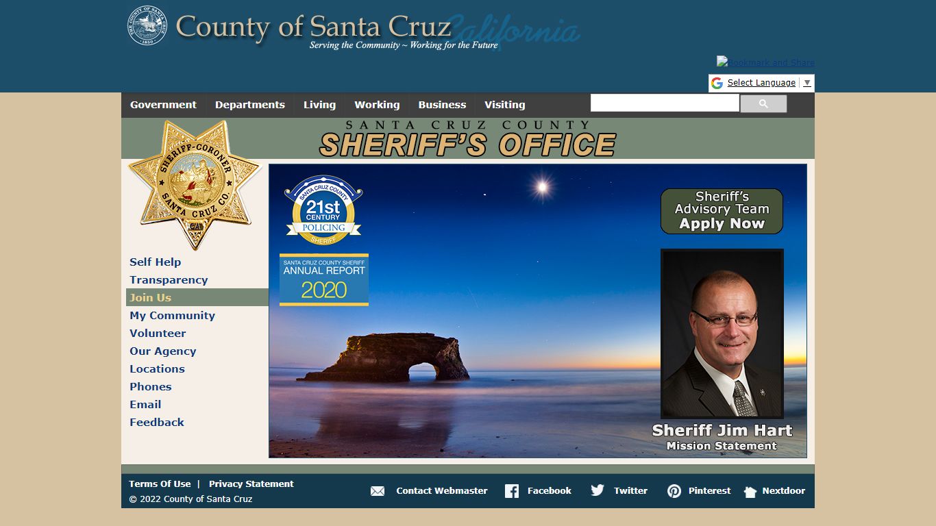 Santa Cruz County Sheriff's Office Homepage